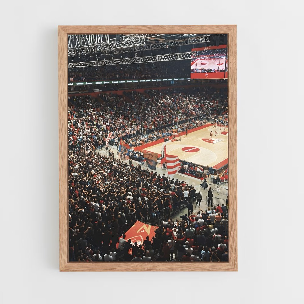 Poster Red star enflammée – affiche Basketball (vue 4)